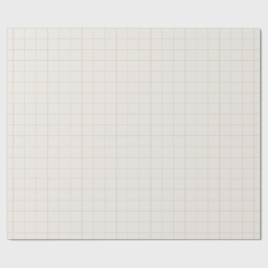 Elegant Neutral Grid Cadeaupapier (Vlak)
