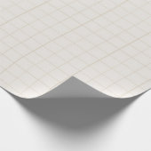 Elegant Neutral Grid Cadeaupapier (Hoek)