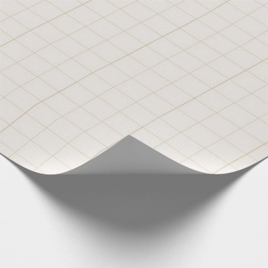 Elegant Neutral Grid Cadeaupapier (Hoek)