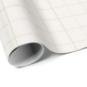Elegant Neutral Grid Cadeaupapier (Rol Hoek)