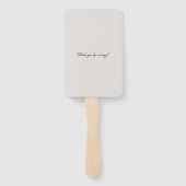 Elegant Neutral Hand-Drawn Foliage Wedding Handwaaier (Achterkant)