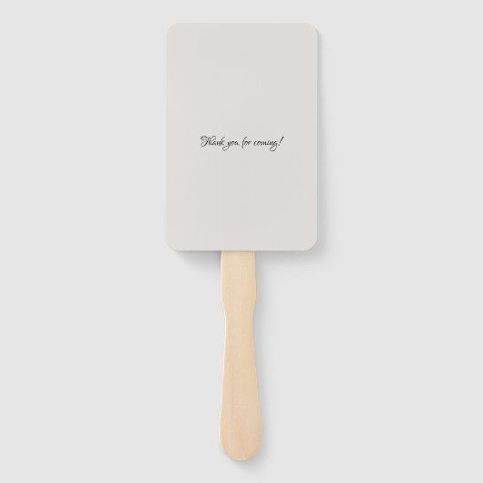 Elegant Neutral Hand-Drawn Foliage Wedding Handwaaier (Achterkant)