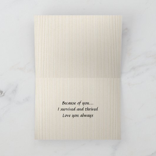 Elegant Neutral Lacy Moederdag Kaart (Binnen)