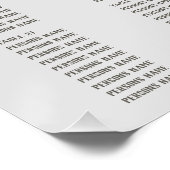 Elegant Neutral Line Art Bloem Zitkaart Perfect Poster (Hoek)