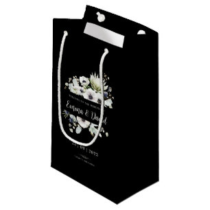 Elegant Neutral Modern Bold Wedding Black Klein Cadeauzakje