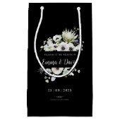 Elegant Neutral Modern Bold Wedding Black Klein Cadeauzakje (Voorkant)