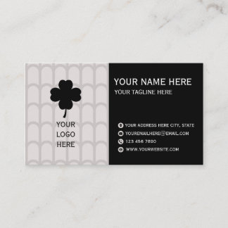 Elegant Neutral Pattern Business Card Visitekaartje