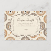 Elegant Neutral Safari Lion Baby Diapper Raffle Informatiekaartje (Voorkant)