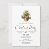 Elegant Neutral Sage Light Brown Christmas Party Kaart (Voorkant)