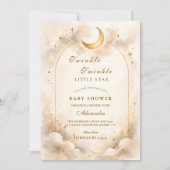 Elegant Neutral Starry Baby Shower Kaart (Voorkant)