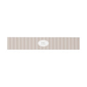 Elegant Neutral Stripe Lace Doily Wedding Uitnodigingen Wikkel (Vlak)