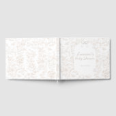 Elegant Neutral Toile Natuur Baby shower Gastenboek (Volledig)
