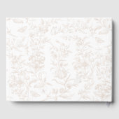 Elegant Neutral Toile Natuur Baby shower Gastenboek (Achterkant)