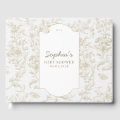 Elegant Neutral Toile Print Baby shower Gastenboek (Voorkant)