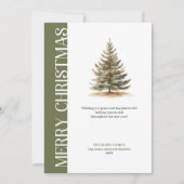 Elegant Neutral Tones Minimalist Christmas Card Feestdagenkaart (Voorkant)
