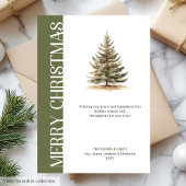 Elegant Neutral Tones Minimalist Christmas Card Feestdagenkaart
