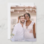 Elegant Neutral Two Photo Wedding Kaart (Achterkant)