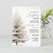 Elegant Neutral Watercolor Christmas Kaart (Staand voorkant)