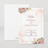 Elegant Neutral Waterverf Floral Wedding (Voorkant / Achterkant)