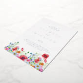 Elegant Neutral Waterverf Floral Wedding Folie Uitnodiging (Gedraaid)