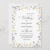 Elegant Neutral Waterverf Floral Wedding Kaart (Voorkant)
