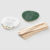 Elegant Neutral Waterverf Floral Wedding Programme Handwaaier (Niet-gemonteerd)