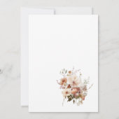 Elegant Neutral Waterverf Flowers Baby shower Kaart (Achterkant)