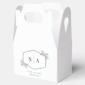 Elegant Neutral Wedding Monogram Bedankdoosjes (Geopend)