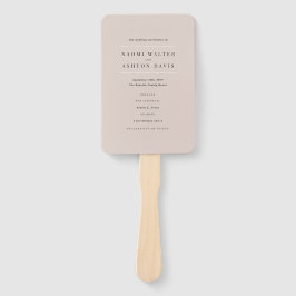 Elegant Neutral Wedding Programme Handwaaier