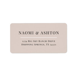 Elegant Neutrale Adresetiketten Etiket