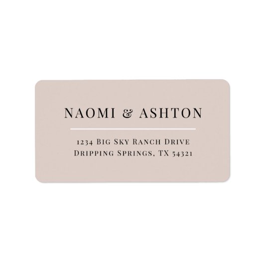 Elegant Neutrale Adresetiketten Etiket (Voorkant)