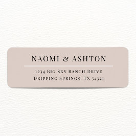 Elegant Neutrale Adresetiketten Etiket