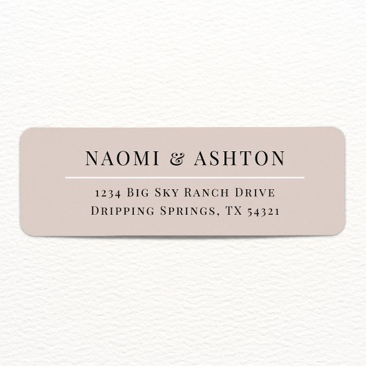 Elegant Neutrale Adresetiketten Etiket
