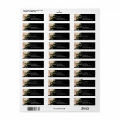 Elegant Neutrale Waterverf en Gold Floral Wedding Etiket (Full Sheet)