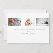 Elegant New Baby Photo Birth Announding Kaart (Achterkant)