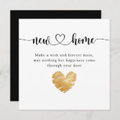 Elegant New Home Housewarming Kaart (Voorkant / Achterkant)