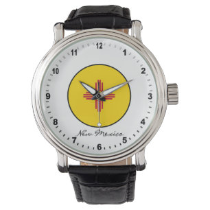 Elegant New Mexico Watch & New Mexican Flag/USA Horloge