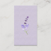 Elegant New Mode Lavender Wedding QRCode Informatiekaartje (Achterkant)