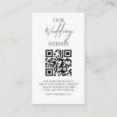 Elegant New Mode Lavender Wedding QRCode Informatiekaartje (Voorkant)