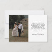 Elegant New Mr en Mrs Wedding Bedankkaart (Achterkant)