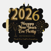 Elegant New Year Eve Paper Ornament (Voorkant)