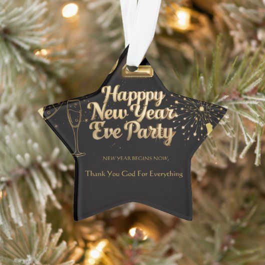 Elegant New Year Eve Paper Ornament (Boom)