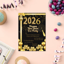 Elegant New Year Eve Party Invitation Card Acryl Uitnodigingen