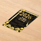 Elegant New Year Eve Party Invitation Card Acryl Uitnodigingen (Laagn)