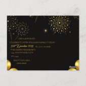 Elegant New Year Eve Party Invitation Card Briefkaart (Achterkant)