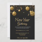 Elegant new year gathering party Invitation Kaart (Voorkant)