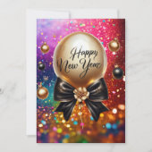 Elegant New Year Greeting  Feestdagenkaart (Voorkant)