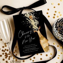 Elegant New Year Party Invitation Kaart