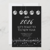 Elegant New Year’s Eve Party Invitation Kaart (Voorkant)