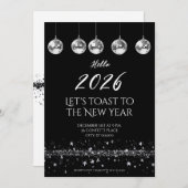 Elegant New Year’s Eve Party Invitation Kaart (Voorkant / Achterkant)